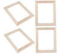 Tofficu 4 Pezzi Cornici in Legno per Tela Pittura ad Olio Frame Rettangolari Leggeri e Compatti Cornici Creative per Telaio Canvas per Arte DIY Casa e Galleria Design Liscio e Testurizzato