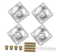 Tofficu 4 set Piastra Montaggio per Gambe Mobili in Ferro Stabile e Resistente Kit con per Riparazione e Rinforzo Mobili Danneggiati Facile da Installare