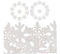 Tofficu 40 Bobine di Filo da Ricamo Organizer per Riporre Il Filo da Ricamo Tavola di Avvolgimento in Legno A Forma di Fiocco di Neve per Supporto per Filo Incrociato