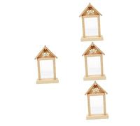 Tofficu 4pezzi Cornice Per Foto Legno Per Animali Domestici Design Elegante Per Decorazione Da Tavolo Protezione Delle Memorie Adatta Per Casa e Ufficio Colore Naturale