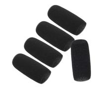 Tofficu 5 Pezzi Antivento Per Microfono Schiuma Per Parabrezza Microfonica Copertura Per Microfono Da Parabrezza Copertura Del Microfono Per Conferenze Schermo Del Microfono Spugna Black