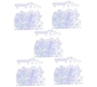 Tofficu 5 Set Particelle di Gomma Anticollisione Opaco Piega Distributore di Salviette di Carta Vicino Punti Catena Sciocchezza Fili Coulisse Guardia Moderno Cilindro per PVC 150 Pezzi * 5