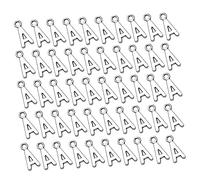 Tofficu 50 pezzi Ciondoli Lettera Inglese in Antica Argento per Creazione Gioielli Fai da Te Collane Bracciali Charm Pendenti Accessori