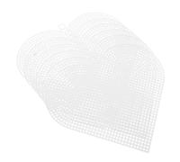 Tofficu 6 Fogli di Rete di Plastica: Progetti di Cucito E Artigianato, Griglia di Plastica A Forma di Cuore per La Realizzazione di Borse Fai da Te, Accessori per Uncinetto E Ricamo