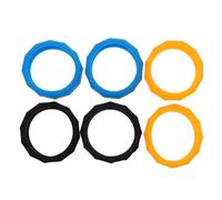 Tofficu 6 Pezzi Anelli in Silicone Antirollio per Microfono Protezione Resistente per Microfoni Wireless Anelli Antiscivolo Nero Blu e Arancione Facili da Usare e Durevoli