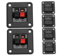 Tofficu 6 Pezzi Connettori Molla per Casse Acustiche Stereo Terminali Push Ad Affidabilità per Amplificatori e Apparecchiature Audio Facili Installare e Resistenti Cicli Utilizzo
