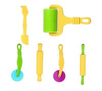 Tofficu 6 Pezzi Rulli per Pasta Modellabile in Plastica Attrezzi Creativi per Multifunzionali per Argilla e Plastilina Accessori per attività Manuali e Giochi Educativi per Ragazzo Ragazza