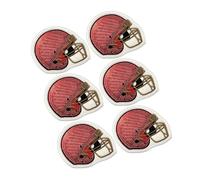Tofficu 6 pezzi Toppe Termoadesive Ricamate Caschi da Football Americano per Cappelli e Patch Resistenti per Divise Squadra e Fan Sportivi