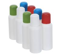Tofficu 8 Pezzi Flaconi per Olio con Applicatore in Spugna da 100ml, Bottiglie Leggere in Plastica per Applicazioni Esterne e Viaggio, Kit Versatile per Oli Essenziali e Profumi