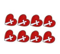 Tofficu 8 Pezzi per Sensibilizzare alla Donazione di Sangue Forma di Cuore con Croce Rossa Accessorio Simbolico per Beneficenza e Solidarietà