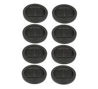 Tofficu 8 Pezzi Tazza d'incantatore antiscivolo lanciatore tappi del letto Casci di ruote ruota Anti-skid Cuscinetti antiscivolo tappi per le ruote del letto fermadivano Gel di silice Nero