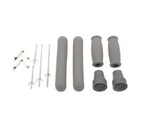 Tofficu Accessori per Stampelle con Cuscinetti Antiscivolo e Viti Resistenti Supporto Imbottito per Manico e Puntale Kit Completo per Stabilità e Comfort