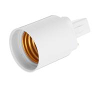 Tofficu Adattatore per Lampadina LED G24d a E27 Base a 2 Pin, Design Multifunzionale in Rame Nichelato Resistente al Calore, per Case e Centri Commerciali