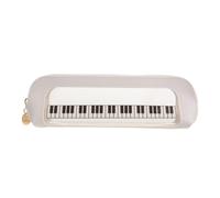 Tofficu Astuccio Trasparente in Pvc per Penne Design Tasti Pianoforte Spazioso e Resistente e L'organizzazione della Cancelleria la Scuola