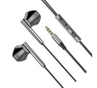 Tofficu Auricolari da Gioco Cablati Microfono, Auricolari In-ear Bassi Potenti, Silicone Confortevole e Compatibili Jack 3,5 Mm per Gaming, Smartphone e Computer