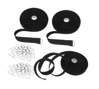 Tofficu autoadesivo fascette autoadesive fibbia per universale in nylon cravatta del universale in nylon Avvolgimenti autoadesivi per l'elettronica metallo Nero