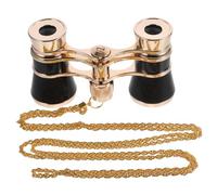 Tofficu Binocolo Mini Portatile da Concerto per Donna con Catena in Ferro Nero, Design Elegante e Compatto per Eventi All'aperto e Teatro
