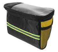 Tofficu Borsa per Manubrio Anteriore Marsupio Multiscomparto e Strisce Riflettenti, Installazione Rapida, per Mountain Bike e Spostamenti in Città