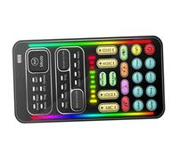 Tofficu Cambia Voce Portatile Mini Sound Card Con Effetti Sonori Per Streaming e Giochi Modificatore Vocale Facile Da Usare Compatibile Con Telefono e Design Leggero e Pratico