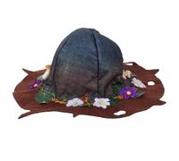 Tofficu Cappello da Strega Mantiene la Forma per Halloween in Feltro con Design Unico Portatile, per Parate di Strada e Feste al Chiuso