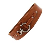 Tofficu Cintura Larga da Donna in Pelle Pu Elastica Marrone Design Elegante per Abiti e Uso Feste, Cintura Alta che Valorizza la Figura senza Sbiadire