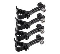 Tofficu Clip Microfono Per Batteria 4 Pezzi Morsetti Antiurto Per Microfono Supporto Fissaggio Per a Percussione Regolabile e Installazione Facile e Veloce