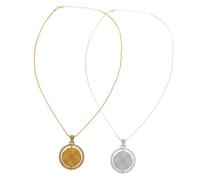 Tofficu Collana Con Ornamento in Metallo Con Trasferimento Termico Di Diamanti Collana Non Finita Per Personalizzazione Stile Casuale