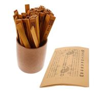 Tofficu Completo Bastoncini Divinatori Cinesi in Bamboo Portatile con Esagrammi e Manuale Strumento Tradizionale per Divinazione Guida Spirituale e Oggetto Buddista Decorativo