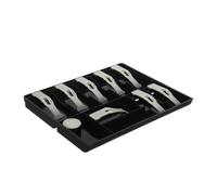 Tofficu Contanti con Scomparti Organizer Monete in Plastica con Clip Cassettino per Negozio e Supermercato Design Compatto per Gestione Veloce e Ordinata del Denaro