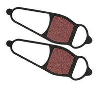 Tofficu Copriscarpe Antiscivolo in Tela Grezza Ramponi per Ghiaccio e Neve, Impugnature per Scarpe da Trekking, 1 Paio Nero, per Escursionismo, Camminata e Pesca All’aperto