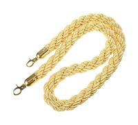 Tofficu Corda Di Controllo Della Folla Montanti Barriere Divisorie in Acciaio Inox Da 1,5 m Ganci Dorati Per Gestione Code in Musei, Hotel e Cinema