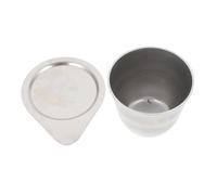 Tofficu Crogiolo da Laboratorio in Ferro con Coperchio Resistente al Calore per Metalli e Chimica Industriale Strumento Pratico per Esperimenti Scientifici