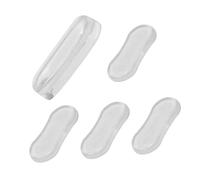 Tofficu Cuscinetti per Tavoletta Wc in Silicone Trasparente 5 Pezzi Adesivo Resistente, Ammortizzatori Silenziosi per Copriwater Facili da Installare e Protezione del Sedile
