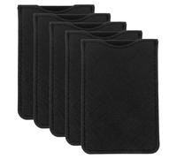 Tofficu Custodia Morbida in PU per Pettine da Viaggio Set 5 Pezzi, Manicotto Antigraffio per Pettine Personale in Legno, Borsa Porta-Pettine Compatta per Viaggi