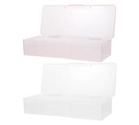 Tofficu Custodia per Manicure in Abs 4 Pezzi, Portautensili per Unghie Leggera e Compatta, Organizer per Pennelli e Accessori Nail Art, per Uso Professionale e Personale