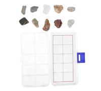 Tofficu Espositore Di Campioni Di Minerale Kit Di Geologia Per Ragazzo Con Rocce Fossili e Include Guida All e Scatola Di Immagazzinaggio Per Apprendimento Casa in Classe