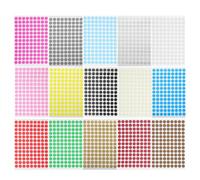 Tofficu Etichette Adesive Rotonde Colorate per Codifica per Organizzazione Efficiente 40 Fogli in Carta Colore Casuale di Libri e Barattoli in Aula o Casa