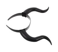 Tofficu Fascia per Chioma Corna Diaboliche Nere in Pp, Design Regolabile e Confortevole, Accessorio Gotico Realistico per Feste Horror e Cosplay di Halloween
