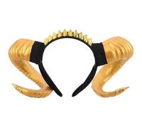 Tofficu Fascia per Chioma e Materiale Confortevole Accessorio Versatile Corna di Caprone in Resina Nera Stile Gotico Punk per Feste di Halloween