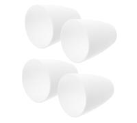 Tofficu Flat Head Design Lampshade in plastico bianco, 4Pezzi, Simple Lamp Cover, prevent dust, per home e hotel, accessorio lampada