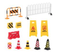 Tofficu Giocattolo Mini Blocchi Stradali in Plastica per Segnaletica Stradale Miniatura per Apprendimento e Sviluppo Capacità di Risoluzione Problemi