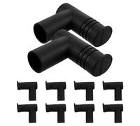 Tofficu Giunto a Cremagliera ad Angolo Retto per Stendibiancheria, Kit da 10 Pezzi Connettore Doppio Canale, Accessorio per Rack di Asciugatura Verticale, Resistente per Uso Interno