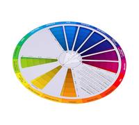 Tofficu Innovativo - Ruota dei colori in lingua tedesca e cerchio dei colori come aiuto per l'apprendimento per gli artisti, con lavagnetta e funzione di rotazione, strumento di apprendimento dei