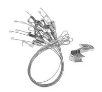 Tofficu Kit di Sospensione Filo Trasparente Regolabile per Quadri, 12 Set di Ganci per Binari Cavo in Acciaio 0,5 M per Esposizioni Artistiche e Allestimenti Casa e Ufficio