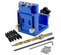 Tofficu Kit Guida Foratura Angolare in Alluminio con Morsetto Rapido Posizionatore Perforazione per per Lavori Carpenteria e Assemblaggio Mobili Strumento e Resistente