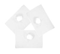 Tofficu Lenzuola per Letto da Massaggio 3 Pezzi Bianco Apertura per Viso Facile da Lavare e Design Ergonomico per Saloni Spa e Centri Estetici