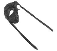 Tofficu Maschera da Soldato Romano in Plastica Nera Stile Vintage Unico Texture Fine e Comoda da Indossare per Uomo per Festa di Halloween e Ballo in Maschera