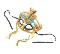Tofficu Maschera Decorativa in Stile Egiziano Tessuto Oro, Accessorio per Carnevale e Festa di Halloween in Club, Prop Cosplay Originale