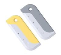 Tofficu Mini Tergivetro da Bagno e Cucina 2 Pezzi, Raschietto per Doccia e Vetri, Impugnatura Antiscivolo, Pulizia Rapida per Finestre e Box Doccia