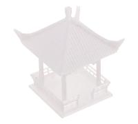 Tofficu Miniatura Gazebo Vintage in Plastico Dettagli Artigianali, Facile da Assemblare, per Principianti del Fai da Te e Pratiche Educative